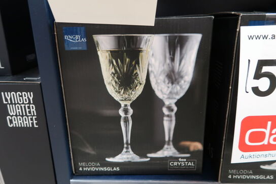 4 stk. Lyngby Glas Melodia hvidvinsglas 21 cl