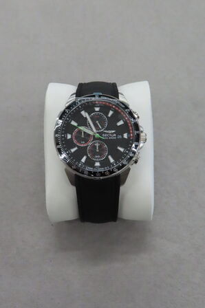 Sector Herreur Med Sort Rem Og Chronograph