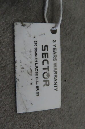 Sector Ur med Rosaguldfarvet Skive og Stållænke