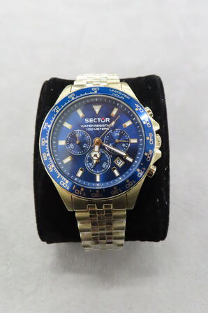 Sector  Herreur Med 43mm Blå Urskive Og Metalrem