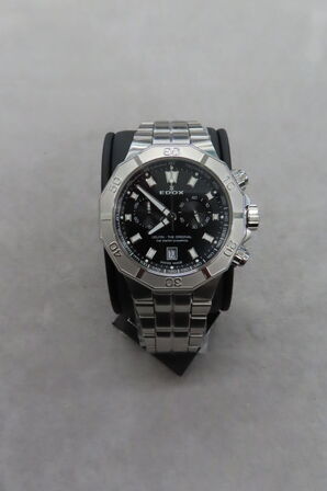 Edox Herreur Med Kronograf Og Stållænke