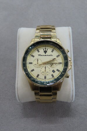 Maserati Herreur Med Guldrem Og Urskive