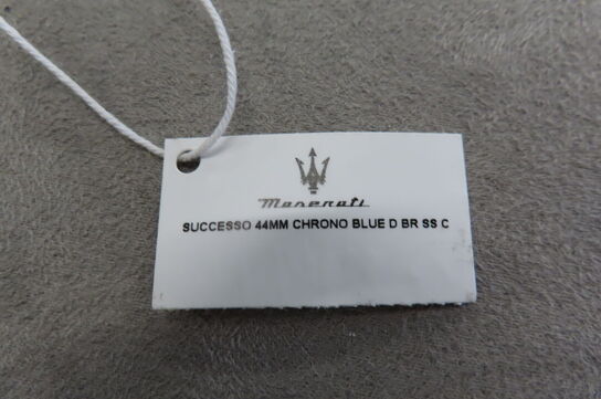 Maserati Successo 44MM Chrono Blue Dial Stålarmbåndsur