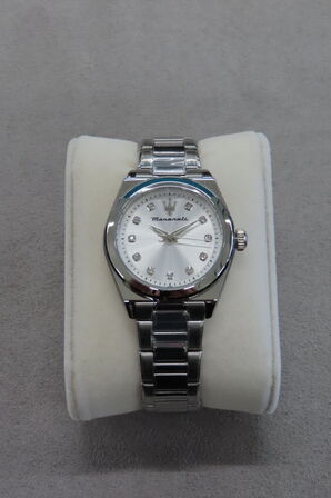 Maserati Velocita 36mm Hvid Skive Stålarmbåndsur