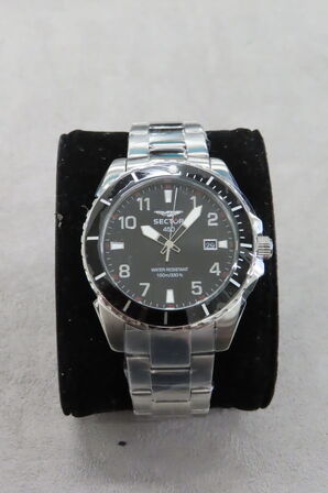 Sector Herreur, Model 450 med Sort Urskive og Stållænke