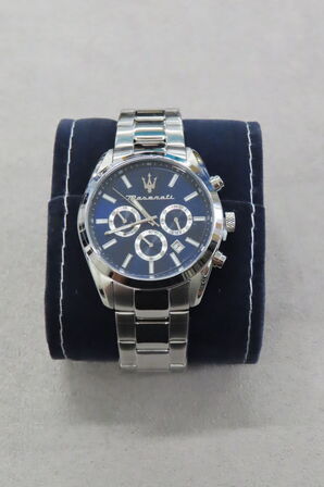 Maserati Attrazione 43mm Ur Med Blå Skive