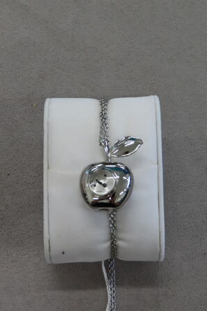 Marc Jacobs Apple Vedhængsur i Rustfrit Stål med Kæde