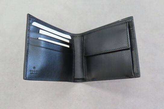 Gucci Herre Læderpung Med Kortpladser og Møntlomme