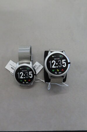 2 stk. Sector Smartwatches Med Sølvfarvet Rem