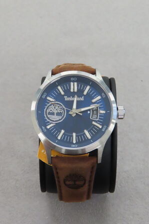 Timberland Armbåndsur Med Brun Rem og Blå Urskive