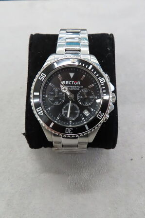Sector Herreur Med Metalarmbånd Og Sort Skive