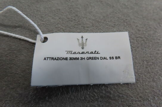 Maserati Attrazione 30mm 3H Green Dial SS BR