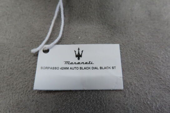 Maserati Sorpasso 42MM Auto Black Dial Black ST Ur