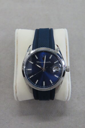 Maserati A Traguardo 45mm Herreur med Blå Skive og Blå Rem