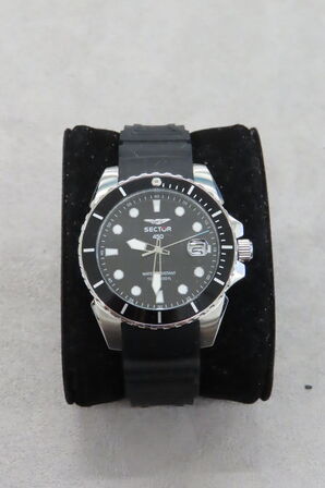 Sector 450 Herreur med Sort Urskaffe og Gummirem