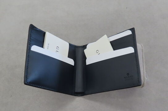 Sort Læder Pung Med GG-logo