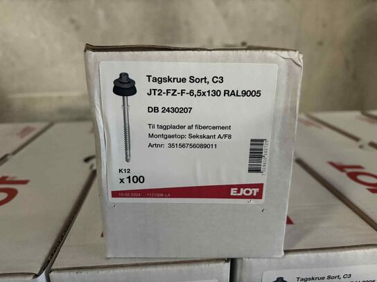 10 stk kasser med tagskruer EJOT
