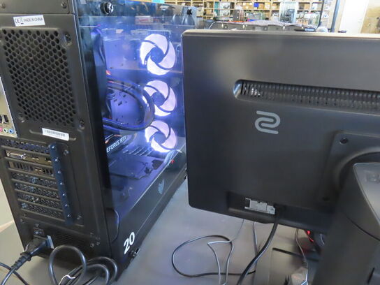 Komplet Gaming PC med Skærm, Mus og tastetur (SHARK GAMING, BENQ, STEEL SERIES)