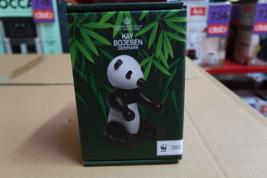 Kay Bojesen Panda træfigur hvid/sort 9,5 cm