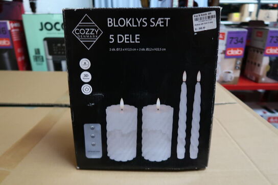 2 pk. LED Bloklyssæt - 9 dele