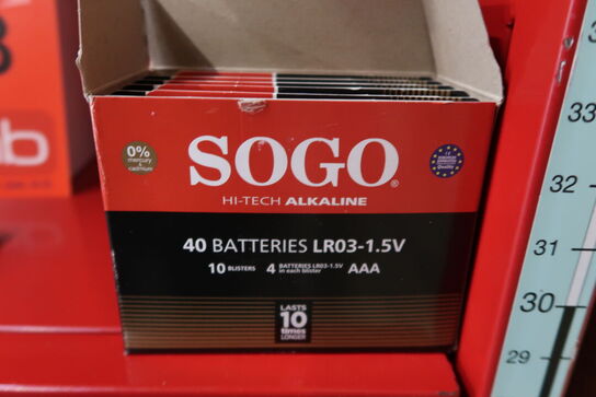 50 pk. Sogo batterier, LR03 / AAA - pakke med 4 stk.