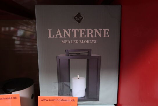 2 stk. Cozzy metal lanterne med LED lys sort