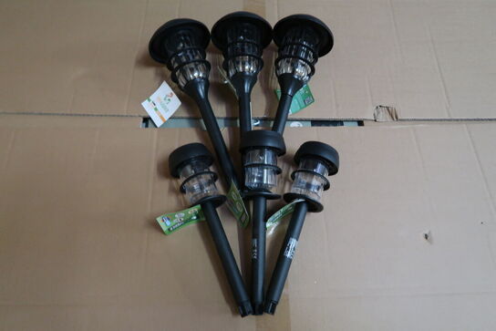 15 stk. Solar LED havefakkel sort Ø7,5xH26,5 cm