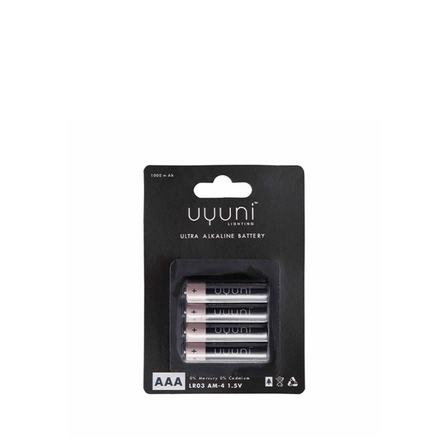 24 pk. Uyuni Lighting Ultra alkaline AAA - batterier 1,5V 4 stk.