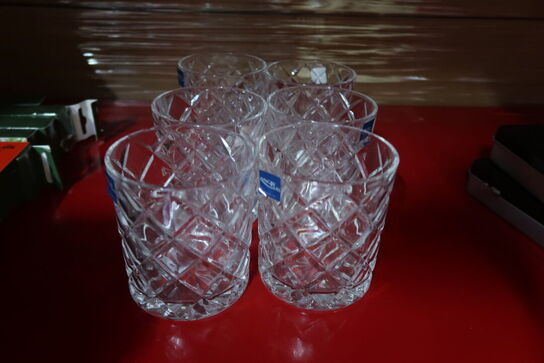 6 stk. Lyngby glas Diamond whiskyglas 35 cl