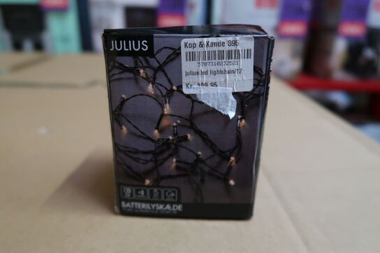 6 pk. Sirius Julius LED lyskæde ude & inde hvid 900 cm