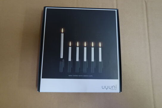 2 pk. Uyuni Lighting LED juletræslys grøn 6 stk. H13,8 cm