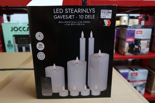LED lys 10 dele med fjernbetjening