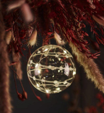 2 stk. Sirius Sweet Christmas Julebelysning - Kugle Ø 10 cm