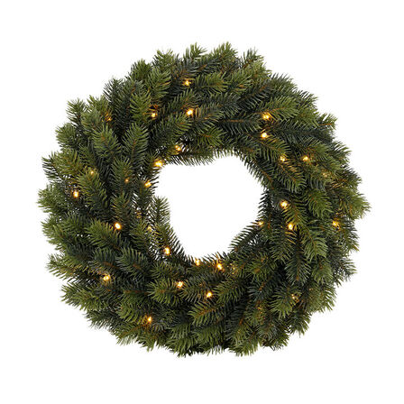 2 stk. Julekrans med 49 LED lys inkl. timer Ø40 cm