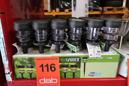 20 stk. Solar LED havefakkel sort Ø7,5xH26,5 cm