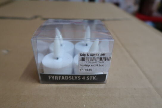 11 pk. LED fyrfadslys hvid 4 stk.