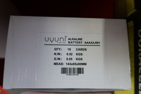 16 pk. Uyuni Lighting Ultra alkaline batteri LR61 1,5V 4 stk.