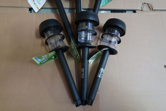 15 stk. Solar LED havefakkel sort Ø7,5xH26,5 cm