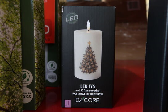 7 stk. LED vokslys juletræ 7,5 cm