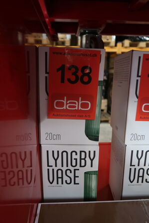 2 stk. Lyngby glasvase grøn 20 cm