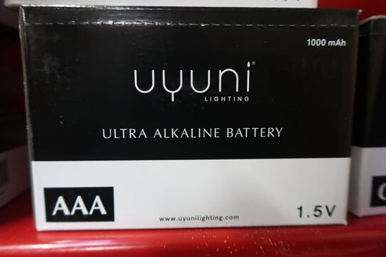 24 pk. Uyuni Lighting Ultra alkaline AAA - batterier 1,5V 4 stk.