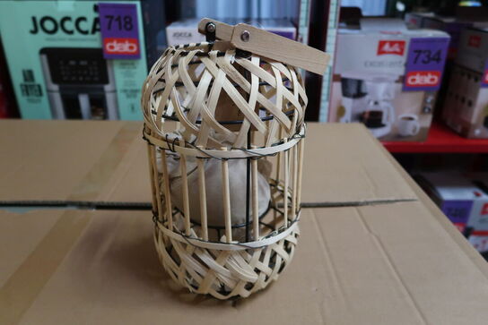 4 stk. Bambus lanterne H33 cm