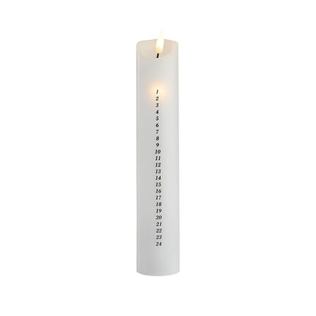 4 stk. LED kalenderlys med fjernbetjening Hvid - 28 cm