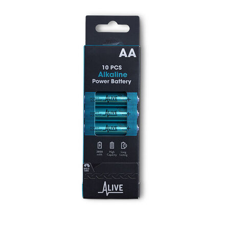 15 pk. AA-batterier 10 stk. 1,5 V