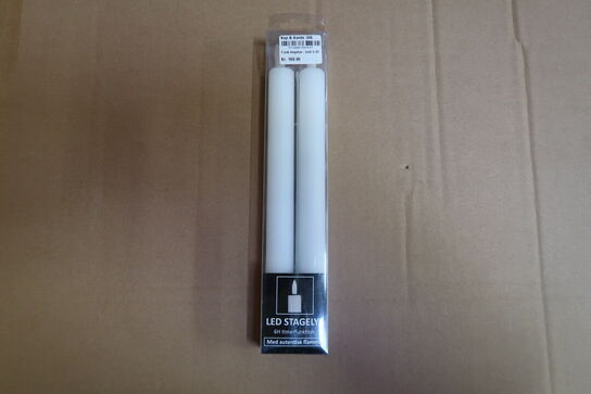 19 pk. LED stagelys med timer 2 stk. 22,5 cm