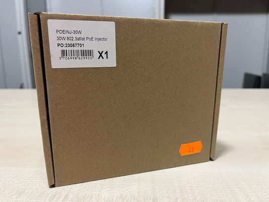 2 stk. PoE, Tp-link Gigabit PoE+ og PoE Injector