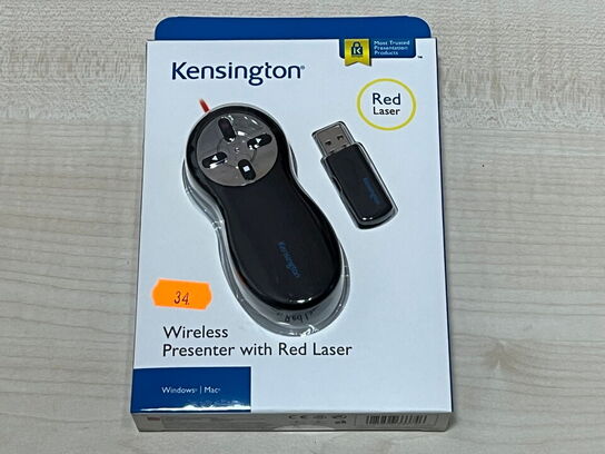 2 stk. Laser pegepinde, KENSINGTON og LOGITECH