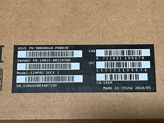 2 stk. dockingstations, ASUS SlimPro Dock 2