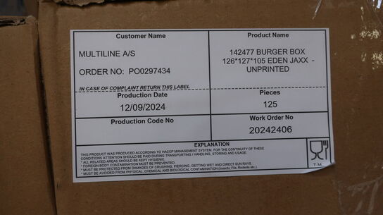 4500 stk. Burger box