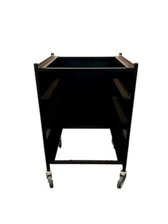 Afrydningsvogn sort, lav model med sidebeklædning 3 sider